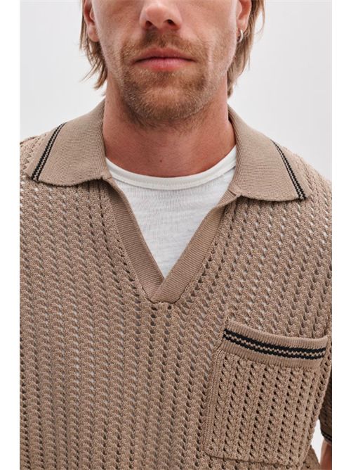 Johnny crochet polo shirt RAG & BONE | RH2926S6MCOBG